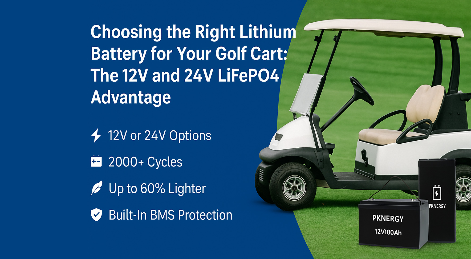 Choosing the Right Lithium Battery for Your Golf Cart: The 12V and 24V LiFePO4 Advantage 3 Choosing the Right Lithium Battery for Your Golf Cart: The 12V and 24V LiFePO4 Advantage