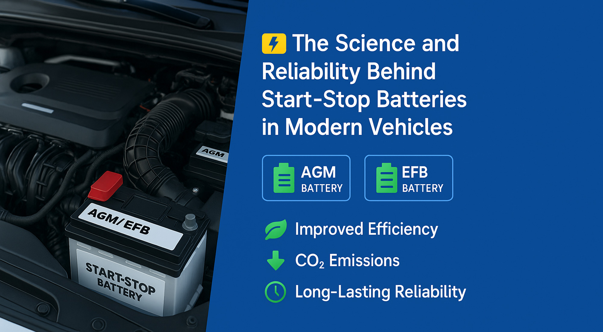 The Science and Reliability Behind Start-Stop Batteries in Modern Vehicles 2 The Science and Reliability Behind Start-Stop Batteries in Modern Vehicles