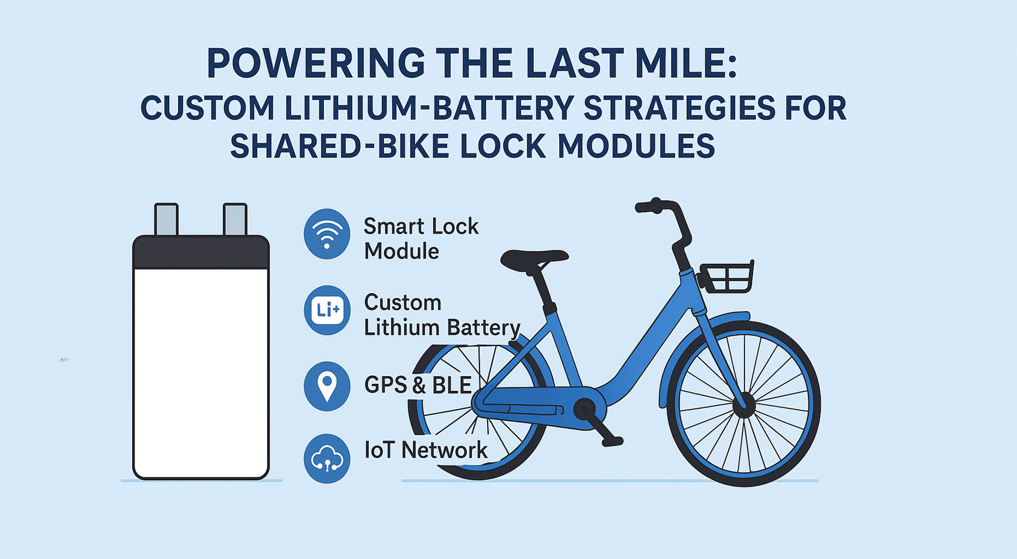 Powering the Last Mile: Custom Lithium-Battery Strategies for Shared-Bike Lock Modules 2 Powering the Last Mile: Custom Lithium-Battery Strategies for Shared-Bike Lock Modules