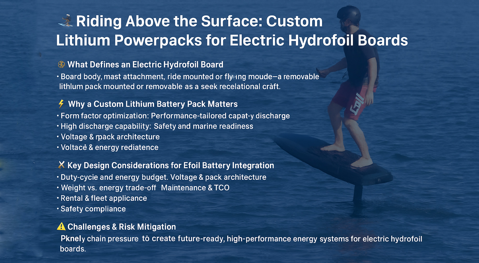 Riding Above the Surface: Custom Lithium Powerpacks for Electric Hydrofoil Boards 2 Riding Above the Surface: Custom Lithium Powerpacks for Electric Hydrofoil Boards