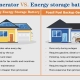 Générateur-vs-stockage d'énergie-batterie-différent