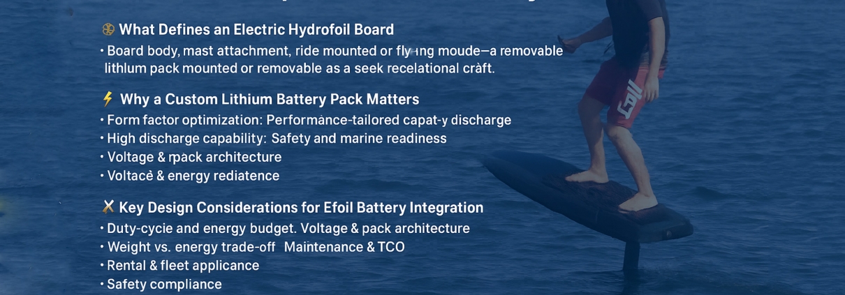 Riding Above the Surface: Custom Lithium Powerpacks for Electric Hydrofoil Boards 1 Riding Above the Surface: Custom Lithium Powerpacks for Electric Hydrofoil Boards