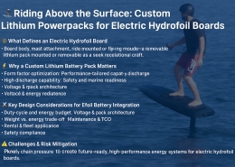 Riding Above the Surface: Custom Lithium Powerpacks for Electric Hydrofoil Boards