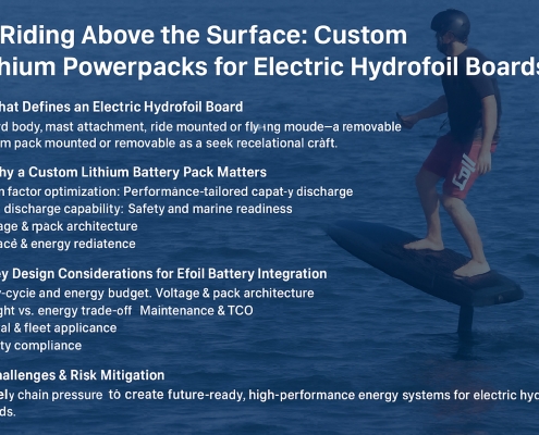 Riding Above the Surface: Custom Lithium Powerpacks for Electric Hydrofoil Boards